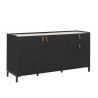 Buffet/bahut industriel 160 cm chêne/noir Magali