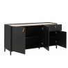 Buffet/bahut industriel 160 cm chêne/noir Magali