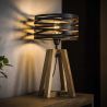 Lampe de table contemporaine en métal et bois Florian