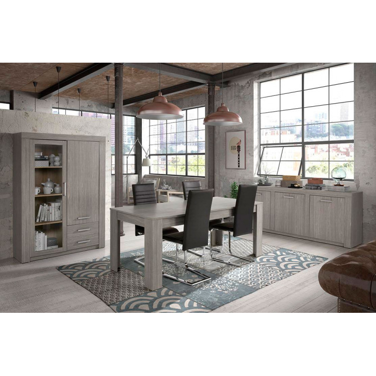 Salle à manger contemporaine chêne gris Houston