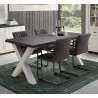 Table de salle à manger contemporaine blanc/gris béton Morzine