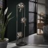 Lampadaire vintage en métal argenté 3 lampes Ø20 cm Russel