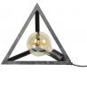 Lampe de table contemporaine en métal gris Pyramide