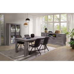 Salle à manger contemporaine chêne gris Judith