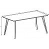 Table de salle à manger design en bois avec piétement en acier Sarah I