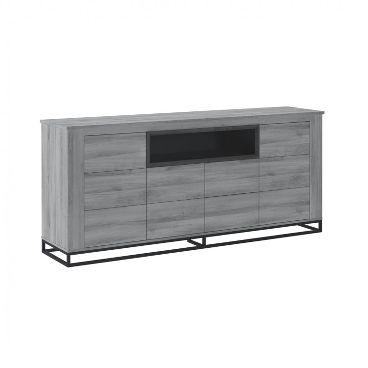 Buffet/bahut contemporain chêne gris Chloe