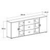 Buffet/bahut contemporain gris clair Mirella