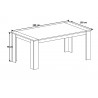 Table de salle à manger contemporaine chêne clair Antonia