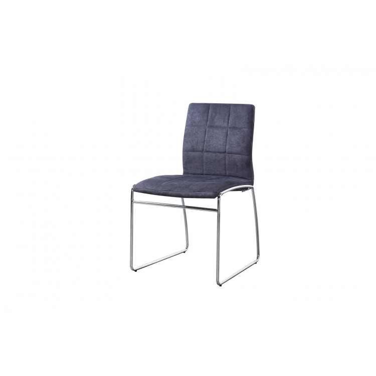 Chaise de salle à manger moderne en tissu gris (lot de 2) Jiminy