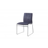 Chaise de salle à manger moderne en tissu gris (lot de 2) Jiminy
