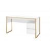 Bureau droit scandinave blanc/chêne Flavien