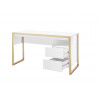 Bureau droit scandinave blanc/chêne Flavien