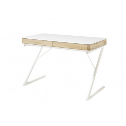 Bureau scandinave blanc et bois - Cbc-Meubles