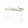 Bureau droit scandinave blanc/chêne Hongrie