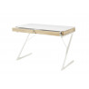 Bureau droit scandinave blanc/chêne Hongrie