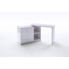 Bureau moderne modulable laqué blanc brillant Mateo