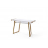 Bureau droit scandinave blanc/chêne Tiago
