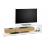 Meuble TV design blanc/chêne Emilia