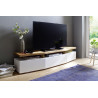 Meuble TV scandinave chêne/blanc mat Ariana