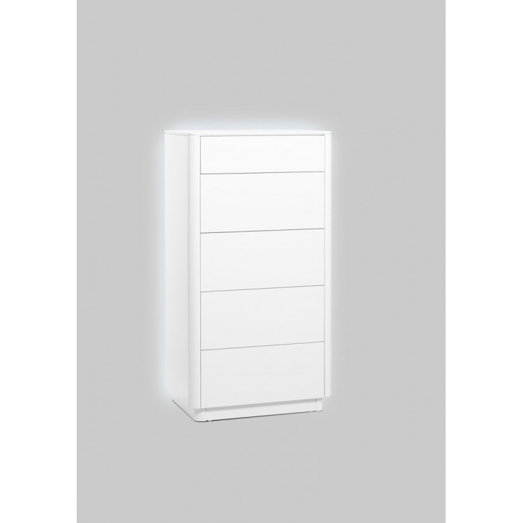 Meuble de rangement moderne 60 cm laqué blanc mat Toulouse