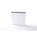 Meuble de rangement moderne 120 cm blanc mat/béton Romane