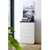 Meuble de rangement moderne 73 cm blanc mat/béton Romane