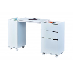 Bureau modulable moderne blanc Lally