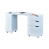 Bureau modulable moderne blanc Lally