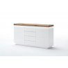 Buffet/bahut moderne 150 cm blanc/chêne Jordy