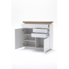 Meuble de rangement moderne 120 cm blanc/chêne Jordy