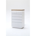 Meuble de rangement moderne 73 cm blanc/chêne Jordy