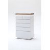 Meuble de rangement moderne 73 cm blanc/chêne Jordy