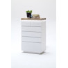 Meuble de rangement moderne 73 cm blanc/chêne Jordy