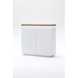 Meuble de rangement moderne 120 cm blanc/chêne Jordy I