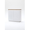 Meuble de rangement moderne 120 cm blanc/chêne Jordy I