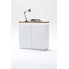 Meuble de rangement moderne 120 cm blanc/chêne Jordy I