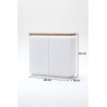 Meuble de rangement moderne 120 cm blanc/chêne Jordy I