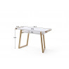 Bureau droit scandinave blanc/chêne Tiago