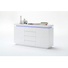 Buffet/bahut moderne 150 cm laqué blanc brillant Atlantide