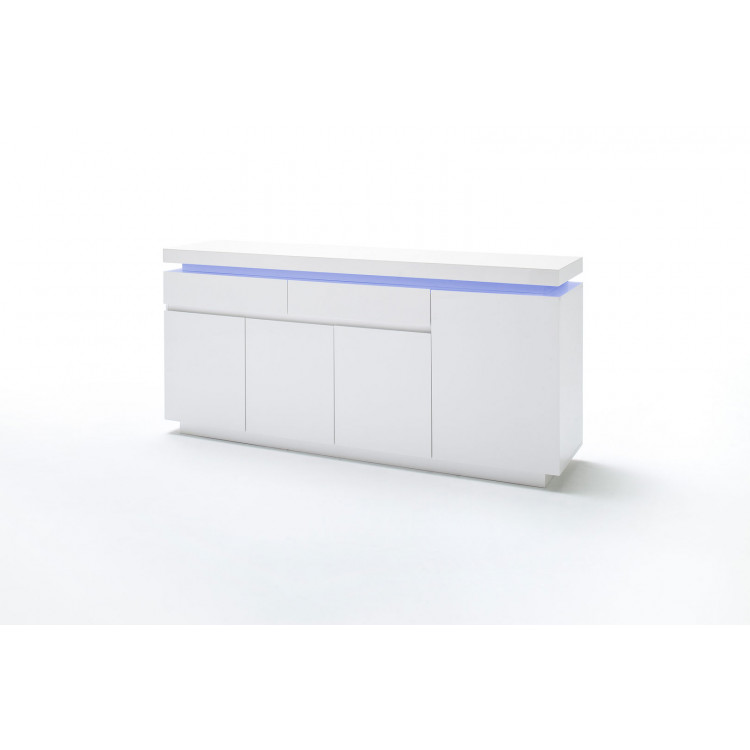 Buffet/bahut moderne 175 cm laqué blanc brillant Atlantide