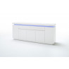 Buffet/bahut moderne 200 cm laqué blanc brillant Atlantide