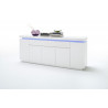 Buffet/bahut moderne 200 cm laqué blanc brillant Atlantide