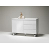 Buffet/bahut moderne 111 cm blanc laqué Rodney