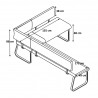 Banc d'angle réversible design métal chromé et PU Doris