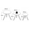 Tables basses scandinaves blanc/chêne (lot de 3) Magma