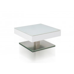 Table basse moderne blanc mat Alienor