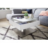 Table basse moderne blanc mat Alienor