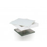 Table basse moderne blanc mat Alienor