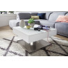 Table basse moderne blanc mat Alienor