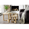 Tables basses style nature en chêne massif (lot de 3) Henderson